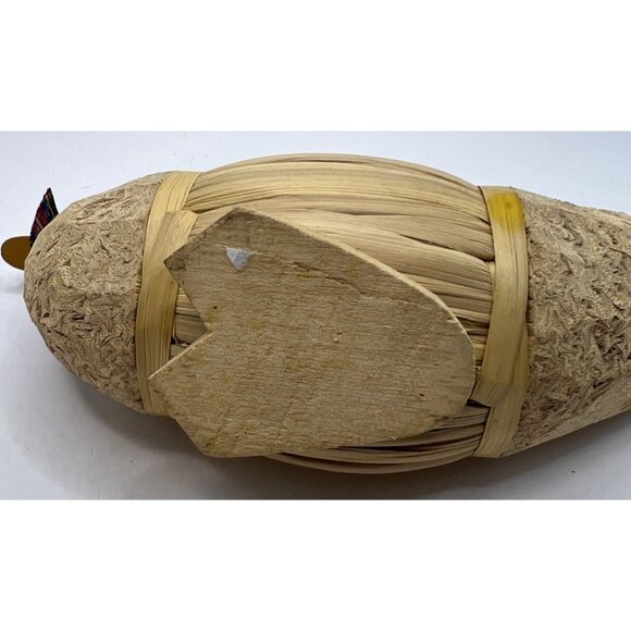 Mallard Duck Decoy Home Decor Natural Bamboo/ Reed/ Straw & Wood - Picture 8 of 8